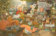 Buchcover und Innenansicht für das Buch: Lieselotte Weihnachtskuh