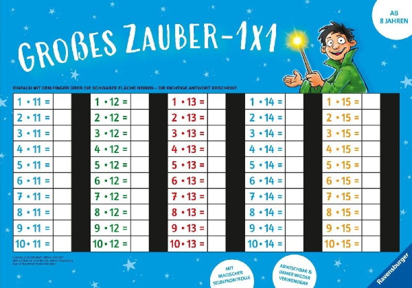 Buchcover und Innenansicht für das Buch: Zaubertafel: Großes Zauber-1x1