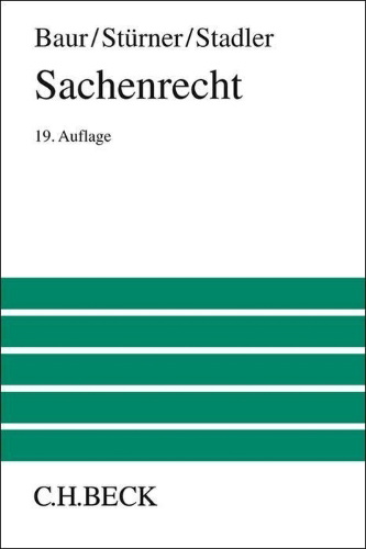 Buchcover und Innenansicht für das Buch: Sachenrecht