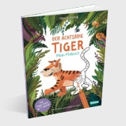 Buchcover und Innenansicht für das Buch: Der achtsame Tiger: Mein Malbuch