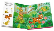 Buchcover und Innenansicht für das Buch: Play+ Shh ... who's there? Jungle Animals