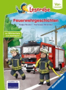 Buchcover und Innenansicht für das Buch: Leserabe - Vor-Lesestufe - Feuerwehrgeschichten