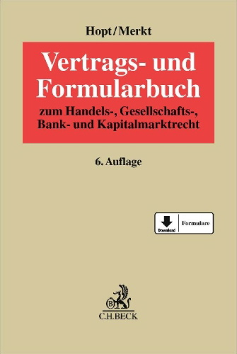Buchcover und Innenansicht für das Buch: Vertrags- und Formularbuch