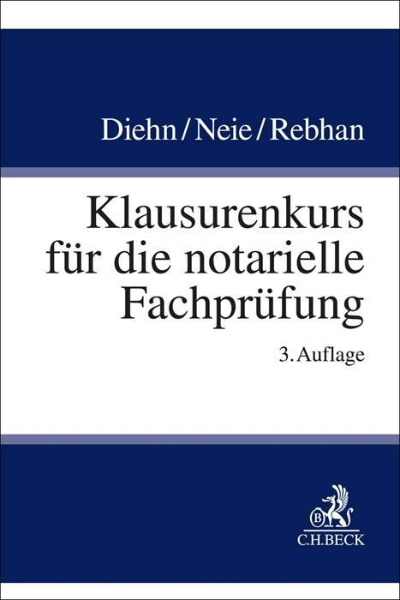 Buchcover und Innenansicht für das Buch: Klausurenkurs für die notarielle Fachprüfung