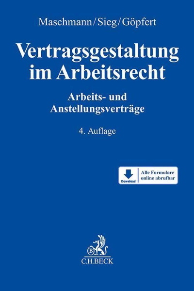 Buchcover und Innenansicht für das Buch: Vertragsgestaltung im Arbeitsrecht