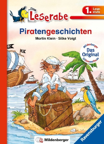 Buchcover und Innenansicht für das Buch: Piratengeschichten - Leserabe 1. Klasse - Erstlesebuch für Kinder ab 6 Jahren