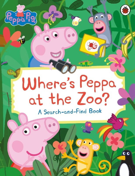 Buchcover und Innenansicht für das Buch: Peppa Pig: Where's Peppa at the Zoo?