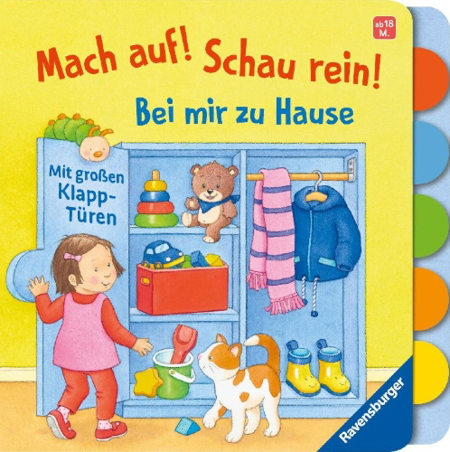 Buchcover und Innenansicht für das Buch: Mach auf! Schau rein! Zu Hause