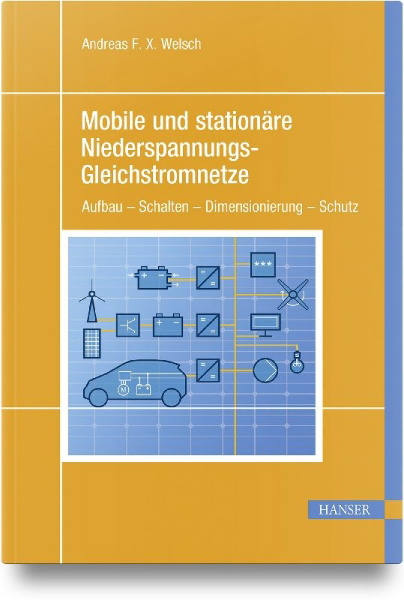 Buchcover und Innenansicht für das Buch: Mobile und stationäre Niederspannungs-Gleichstromnetze
