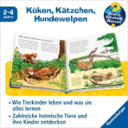 Buchcover und Innenansicht für das Buch: Wieso? Weshalb? Warum? junior, Band 15: Unsere Tierkinder