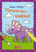 Buchcover und Innenansicht für das Buch: Mein dicker Dinosaurier-Malblock