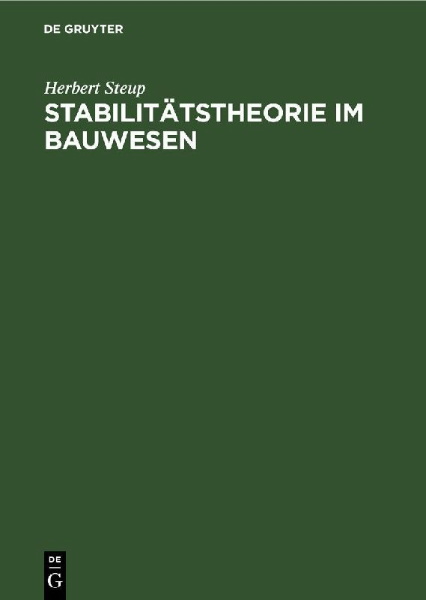 Buchcover und Innenansicht für das Buch: Stabilitätstheorie im Bauwesen