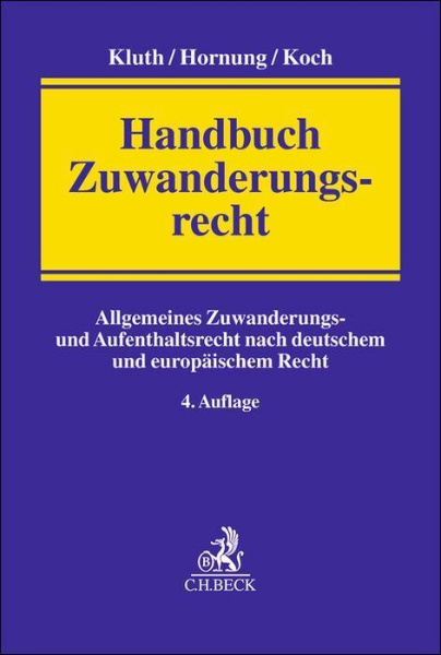 Buchcover und Innenansicht für das Buch: Handbuch Zuwanderungsrecht