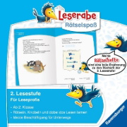 Buchcover und Innenansicht für das Buch: Leserabe - Rätselspaß - Krimirätsel zum Lesenlernen, 2. Lesestufe