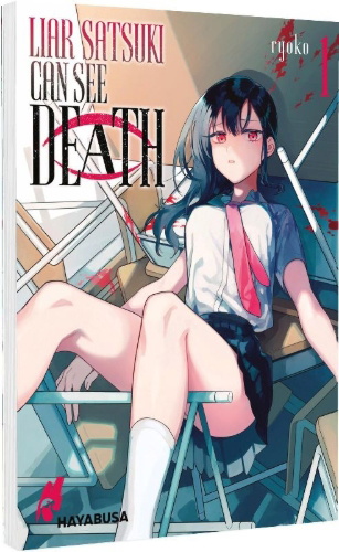 Buchcover und Innenansicht für das Buch: Usotsuki Satsuki wa Shi ga Mieru