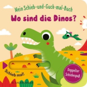 Buchcover und Innenansicht für das Buch: Mein Schieb & Guck-mal-Buch: Wo sind die Dinos?