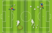 Buchcover und Innenansicht für das Buch: Mein Ausmalstickerbuch - Fußball