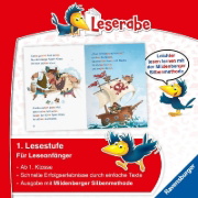 Buchcover und Innenansicht für das Buch: Leserabe mit Mildenberger Silbenmethode - Wilde Piratenabenteuer