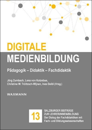 Buchcover und Innenansicht für das Buch: Digitale Medienbildung