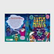 Buchcover und Innenansicht für das Buch: Super Happy Magic Forest and the Portals of Panic