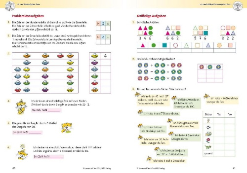 Buchcover und Innenansicht für das Buch: Lernen mit Teo und Tia Mathematik - 3. Klasse Volksschule