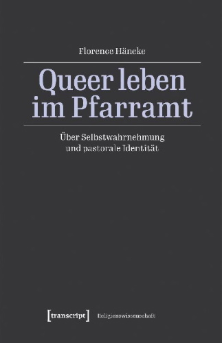 Buchcover und Innenansicht für das Buch: Queer leben im Pfarramt