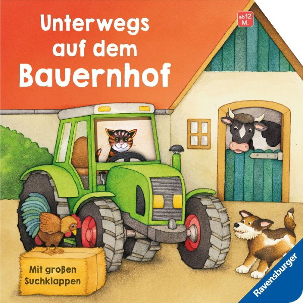 Buchcover und Innenansicht für das Buch: Unterwegs auf dem Bauernhof