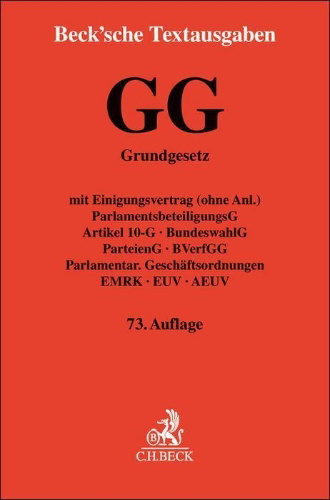 Buchcover und Innenansicht für das Buch: Grundgesetz für die Bundesrepublik Deutschland. GG