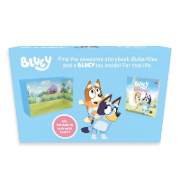 Buchcover und Innenansicht für das Buch: Bluey: Book and Toy