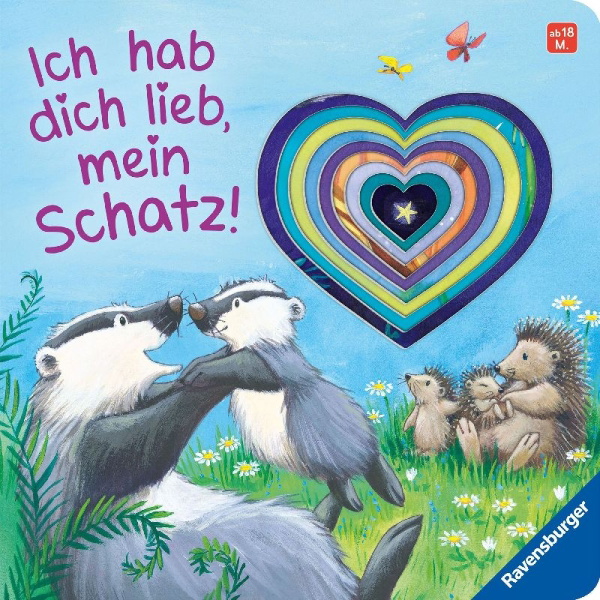 Buchcover und Innenansicht für das Buch: Ich hab dich lieb, mein Schatz!