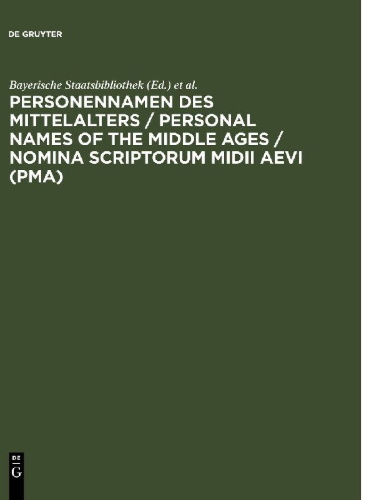 Buchcover und Innenansicht für das Buch: Personennamen des Mittelalters