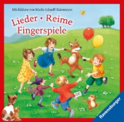 Buchcover und Innenansicht für das Buch: Lieder, Reime, Fingerspiele