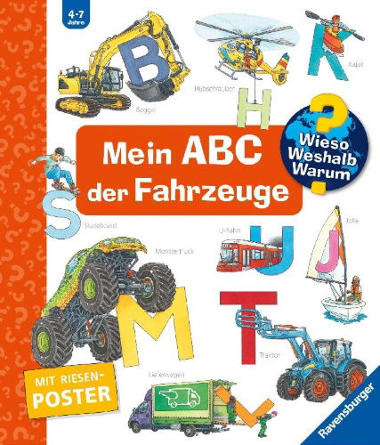 Buchcover und Innenansicht für das Buch: Wieso? Weshalb? Warum? Sonderband - Mein ABC der Fahrzeuge