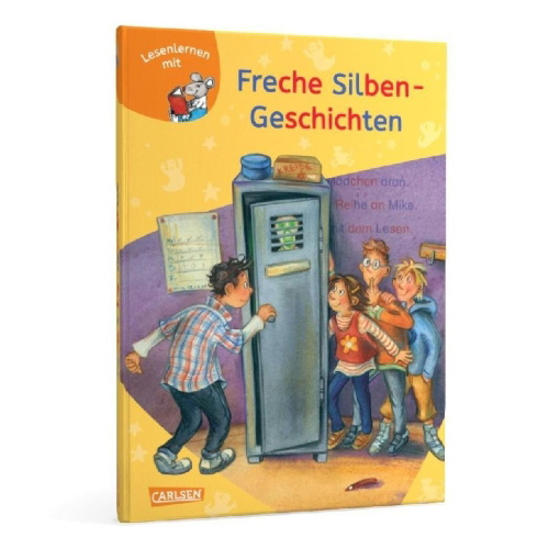 Buchcover und Innenansicht für das Buch: LESEMAUS zum Lesenlernen Sammelbände: Freche Silben-Geschichten