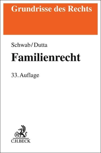 Buchcover und Innenansicht für das Buch: Familienrecht