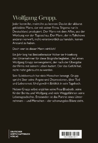 Buchcover und Innenansicht für das Buch: Wolfgang Grupp