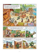 Buchcover und Innenansicht für das Buch: Die Schlümpfe und das verlorene Dorf. Band 6