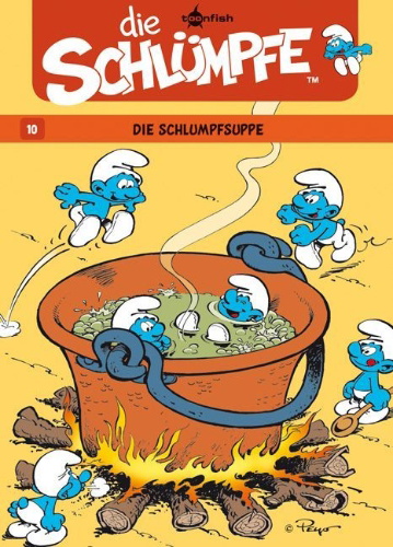 Buchcover und Innenansicht für das Buch: Les Schtroumpfs