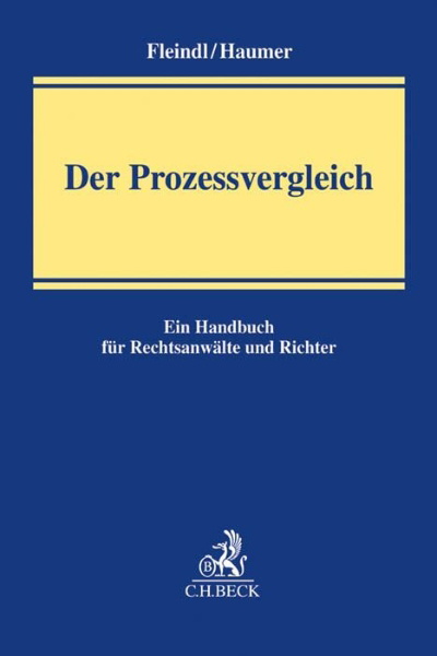 Buchcover und Innenansicht für das Buch: Der Prozessvergleich