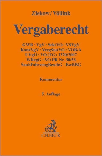 Buchcover und Innenansicht für das Buch: Vergaberecht