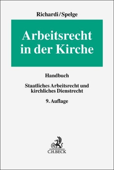 Buchcover und Innenansicht für das Buch: Arbeitsrecht in der Kirche