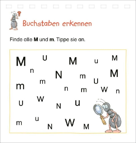 Buchcover und Innenansicht für das Buch: BOOKii Fit für Deutsch Interaktiver Lernspaß 1. Klasse