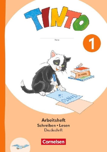 Buchcover und Innenansicht für das Buch: Tinto 1. Schuljahr - Ausgabe 2026 - Arbeitsheft Schreiben und Lesen in Druckschrift - Mit Lauttabelle und Lernentwicklungsheft