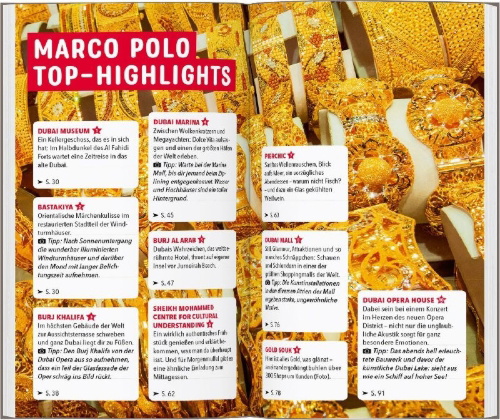 Buchcover und Innenansicht für das Buch: MARCO POLO Reiseführer Dubai