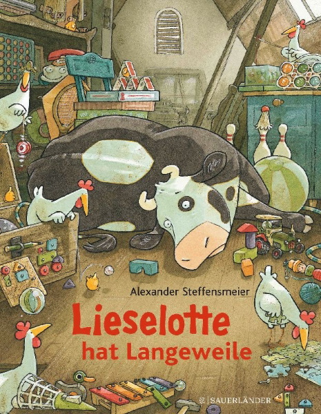 Buchcover und Innenansicht für das Buch: Lieselotte hat Langeweile