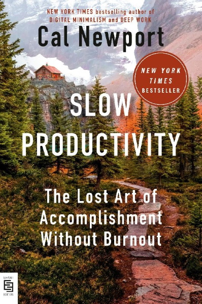 Buchcover und Innenansicht für das Buch: Slow Productivity