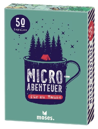 Buchcover und Innenansicht für das Buch: Fernweh Micro-Abenteuer für zu Hause