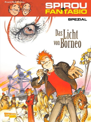 Buchcover und Innenansicht für das Buch: La lumière de Bornéo