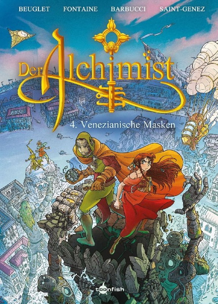 Buchcover und Innenansicht für das Buch: L'alchimiste 4