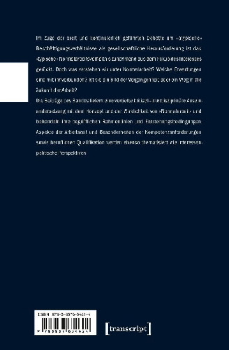 Buchcover und Innenansicht für das Buch: Normalarbeit